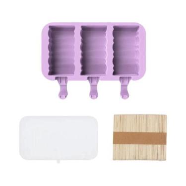 Imagem de Forma De Silicone DIY Para Sorvete Com Tampa, Utensílio Para Fazer Pic