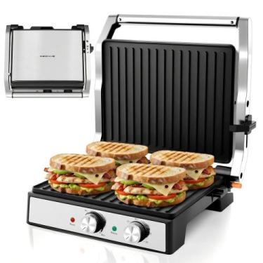Imagem de Prensa para Panini KEINVE 1600W Grill Antiaderente para 4 Fatias