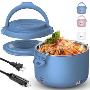 Imagem de Lancheira elétrica Aotto 950ml Aquecedor de alimentos 12V/24V/110V azu