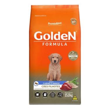Imagem de Ração Golden Fórmula Cães Filhotes sabor Carne e Arroz 15 Kg, 3007-041