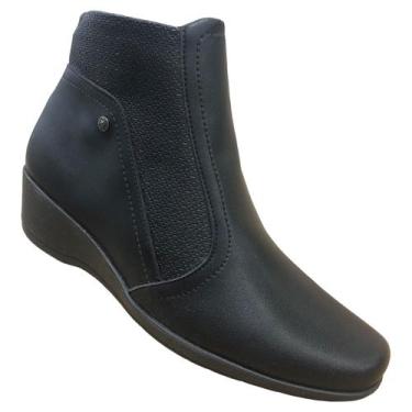 Imagem de Bota Piccadilly Cano Curto Solado Anabela Ortopédico Esporão Coturno A