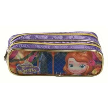 Imagem de Estojo soft 2 divisorias princesa sofia 48814 dmw