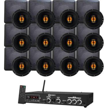 Imagem de Kit Amplificador Taramps Ths4001 400wrms + 12 Arandelas 660w, 127/220V