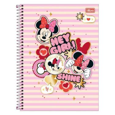 Imagem de Caderno Escolar Espiral Universitário 1 Matéria Minnie Mouse 80 Folhas