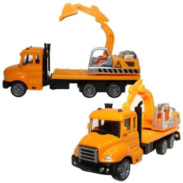 Imagem de Caminhão De Ferro,Plastico Colecionáveis12cm Mod:Escavadeira - JJT