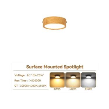 Imagem de Luminária De Teto LED De Madeira GX53 220V Para Decoração De Sala De E