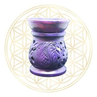 Imagem de Rechaud Difusor de Aromas Indiano de Pedra Sabão - Fluir, M - ROXO