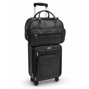 Imagem de Kit Viagem Completo Mala de Bordo + Bolsa Média em material ecológico 