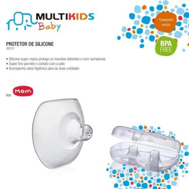 Imagem de Protetor de Silicone para Seio com 2 Peças Multikids Baby BB191 - Mult