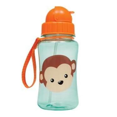 Imagem de Garrafa Infantil Buba Animal Fun 350 Ml C/ Canudo Macaco