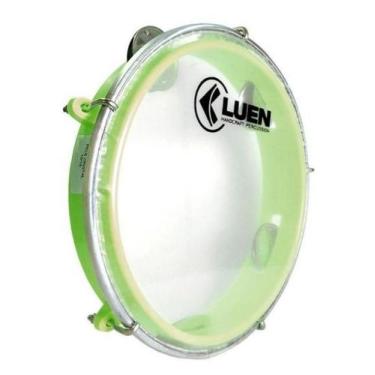Imagem de Pandeiro Infantil Abs Verde Cítrico Pele Cristal 8" - Luen