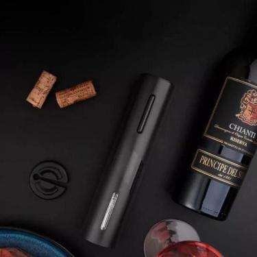 Imagem de Abridor De Vinho Elétrico a Pilhas Premium Preto - BIGSUL