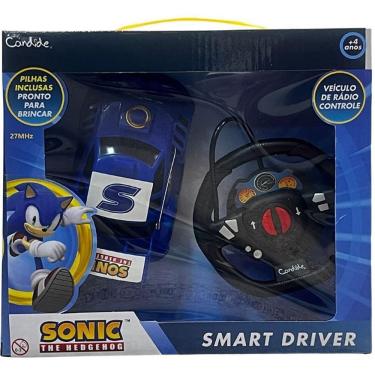 Imagem de Carrinho de Controle Remoto Sonic Smart Driver 3 Funções com Pilha Azul Candide