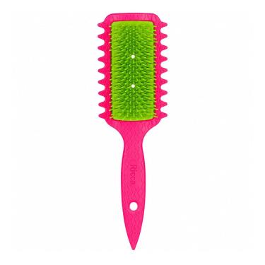 Imagem de Escova para Cabelos Flex Fita Curl Definição de Cachos Fendas Laterais Cerdas Flexíveis Rosa Ricca
