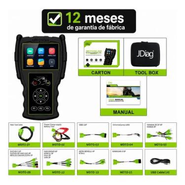 Imagem de Scanner Diagnostico Motocicletas Jdiag M100pro C/ 16cabos