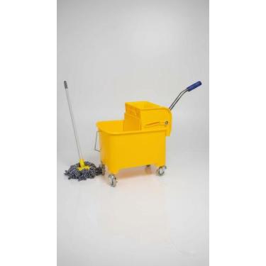 Imagem de Balde Carrinho Limpeza Com Espremedor 20L Kit Esfregão - Congratulatio