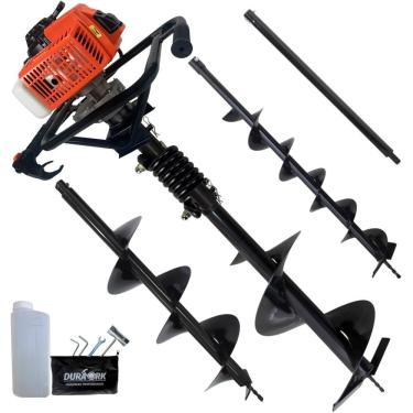 Imagem de Perfurador de Solo DPS623M 3HP com 3 Brocas 80X10CM 80X20CM 80X30CM e Extensão 60CM Laranja Bivolt