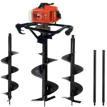 Imagem de Perfurador de Solo DPS623G com Motor 62cc 12500 RPM Bivolt Laranja com 3 Brocas e 2 Extensões 60cm