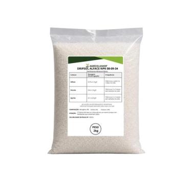 Imagem de Adubo Dripsol Alface NPK 08.09.34 2kg Uso Via Fertirrigação e Hidropon