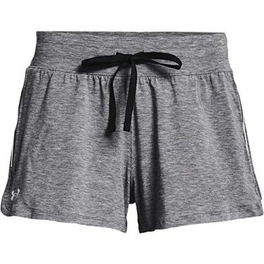 Imagem de Under Armour Short de dormir feminino recuperado, preto desbotado mesclado (001)/prata metálico, PPP