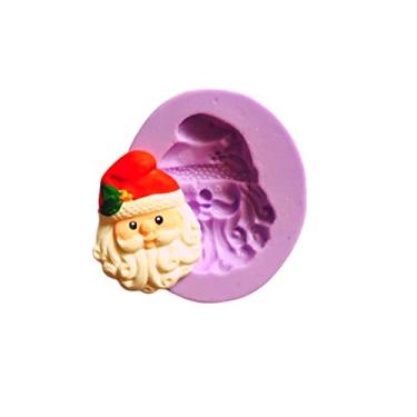 Imagem de Confeitaria dos moldes, F619 MOLDE DE SILICONE PAPAI NOEL NATAL CONFEITARIA ARTESANATO
