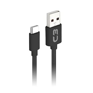 Imagem de Cabo USB-USB C C3Plus CB-C21BK 2M Preto - Compatível com Android USB-C Corrente 2A