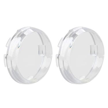 Imagem de NTHREEAUTO Capa transparente para lente de seta de 5 cm compatível com Harley Sportster, Dyna, Road King, Street Glide, Softail