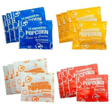 Imagem de Temperos Popcorn 100Un - Manteiga, Pizza, Bacon E Queijo