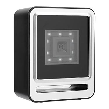 Imagem de Vbestlife Scanner de código de barras 1D 2D mãos livres, scanner de leitor fixo de código de barras de desktop QR omnidirecional com cabo USB luz LED para OS X para máquina POS