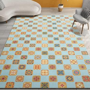 Imagem de Tapetes de área grande para decoração de interiores para meninos e meninas, quarto de crianças, tapete de chão antiderrapante de fibra de poliéster, tapete de ioga, sofá de veludo de cristal sem pelos para sala de estar