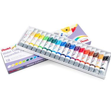 Imagem de Pentel Arts Water Colors, cores sortidas, pacote com 18 (WFRS-18)