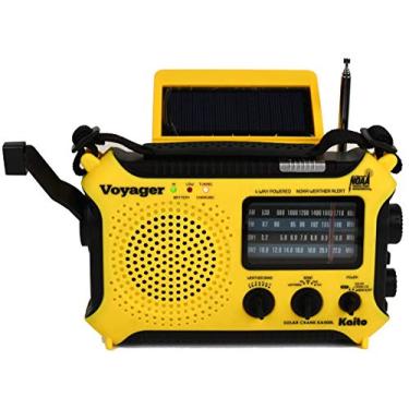 Imagem de Kaito KA500L Rádio de alerta climático de emergência alimentado por 4 vias AM/FM/SW NOAA com manivela de dínamo, lanterna
