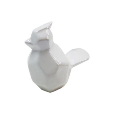 Imagem de Pássaro de Porcelana Branca Estatueta para Decoração e Enfeite de Mesa