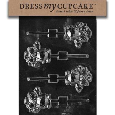 Imagem de Dress My Cupcake Molde de chocolate para doces, pirulito de coruja de formatura
