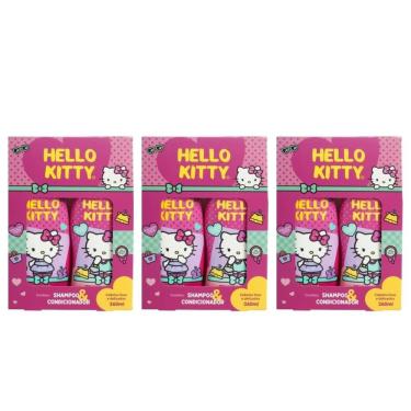 Imagem de Hello Kitty Lisos e Delicados Shampoo + Condicionador (Kit C/03)