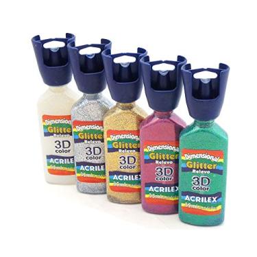 Imagem de Tinta Relevo Dimensional Glitter 35 ml Acrilex Avulso Rose 214