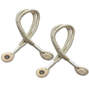 Imagem de Cortina Dupla Durável Cortina Magnética de Madeira Cortina de Amarração Enfeite para Casa, Bege