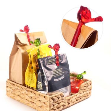 Imagem de 4und Predendores Clipe Lacre veda fecha embalagens Alimentos