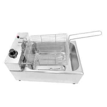 Imagem de Fritadeira Elétrica Industrial Quadrada 5 Litros 110V Inox