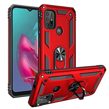 Imagem de YUNCHAO Caixa de telefone Para Motorola Moto G10 / G30 TPU à prova de choque + Case de proteção de PC com suporte rotativo de 360 ​​graus capa para celular