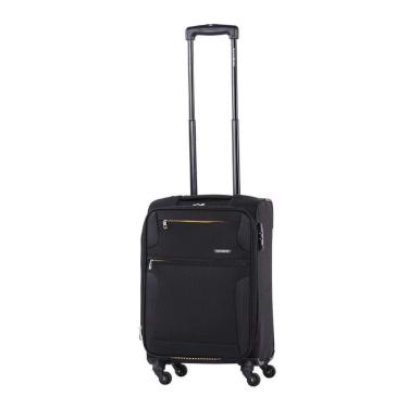 Imagem de Mala de Viagem Media Expansível Poliester Samsonite Bahia Cadeado Tsa Rodas 360º Preta