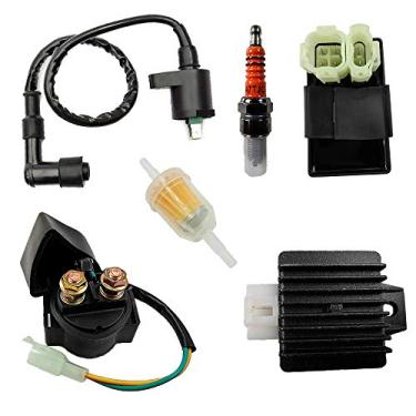 Imagem de Conjunto de ignição ATV bobina de ignição 6 pinos AC CDI solenoide relé regulador de tensão para 49cc 50cc 70cc 90cc 110cc 125cc ATV chinês Go Kart Dirt Bike Pit Bike etc