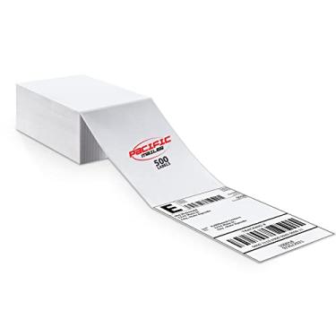 Imagem de Etiquetas térmicas 4 x 6, etiquetas térmicas diretas para envio Pacific Mailer, 500 etiquetas dobráveis para máquina Rollo, Zebra Machine