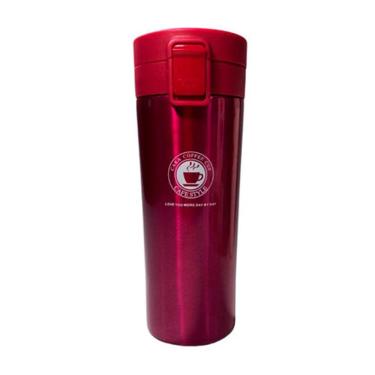 Imagem de Copo Inox Térmico Parede Dupla c/ Tampa Trava Vedação 360ml