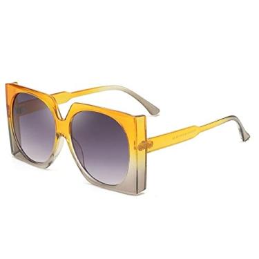 Imagem de Óculos de Sol Quadrados Cor Doce Moda Para Mulheres Vintage Laranja Rosa Gradiente Óculos de Sol Feminino Sexy Tons Sensuais, 14, Tamanho Único