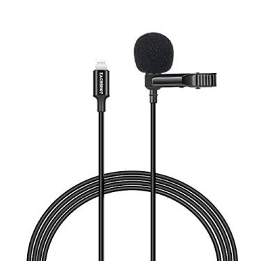 Imagem de EACHSHOT MIC-L 1.2M Profissional Lavalier Lav Lapel Omnidirecional Telefone Gravação de Áudio e Vídeo Lavalier Microfone Condensador Mic para iPhone 11 Pro Max X Xr Xs max 8 8plus 7 7plus 6 6s