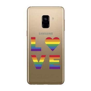Imagem de Capa Case Capinha Samsung Galaxy A8 2018 Arco Iris Love - Showcase