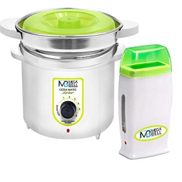 Imagem de Kit Depilação Termocera 400gr Com Refil Verde Limão + Aquecedor de Cera Roll-on Verde Limão Mega Bell