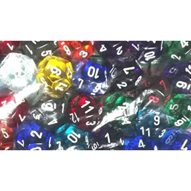 Imagem de Chessex dados de poliéster translúcido d12 (50) revisado SW