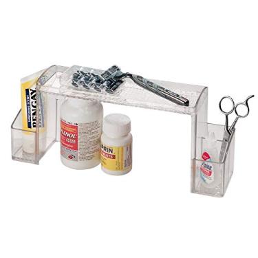 Imagem de iDesign Med+ Bathroom Storage Unit, Free-Standing Plastic Shelf for Medicine, Supplements and Bathroom Accessories, Clear